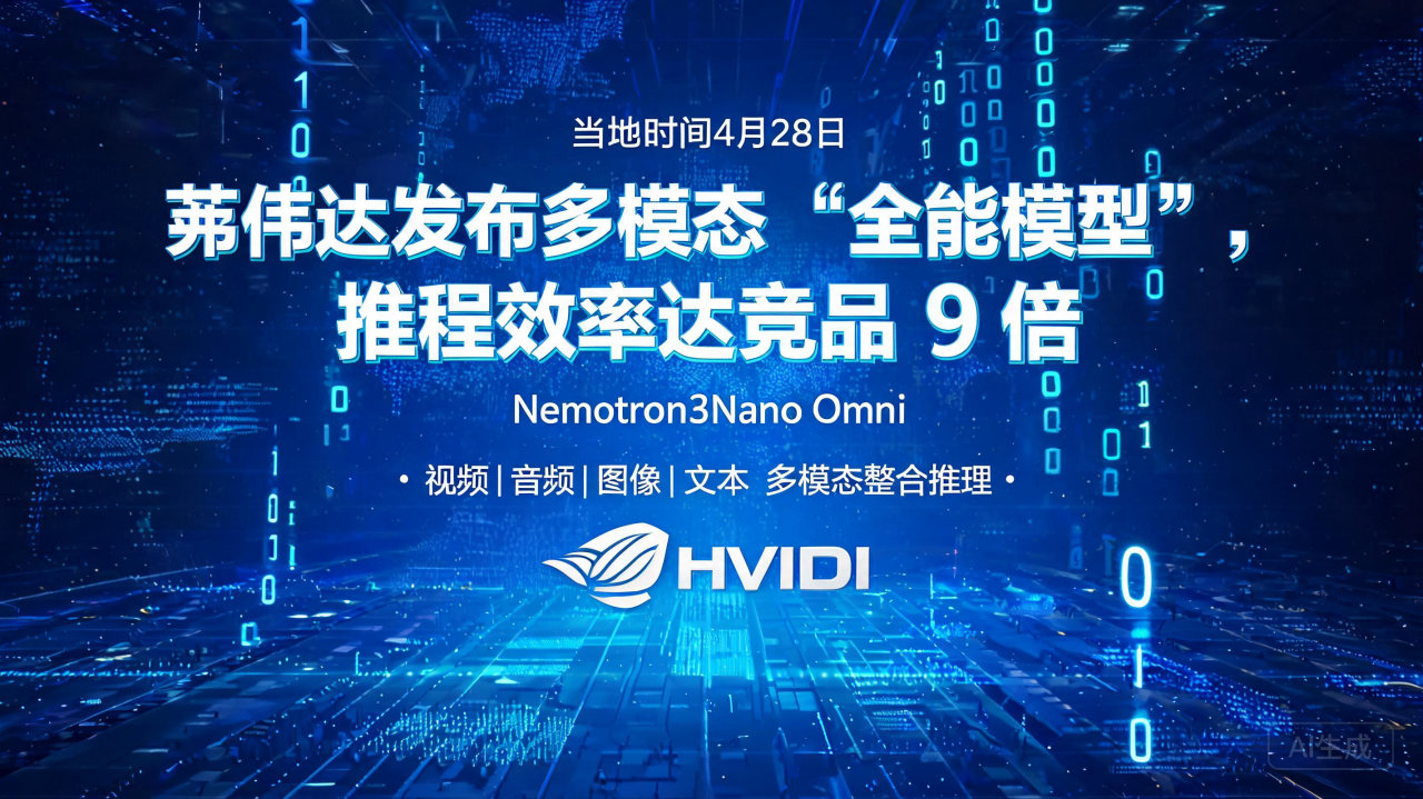 英伟达发布多模态“全能模型”，推理效率达竞品 9 倍