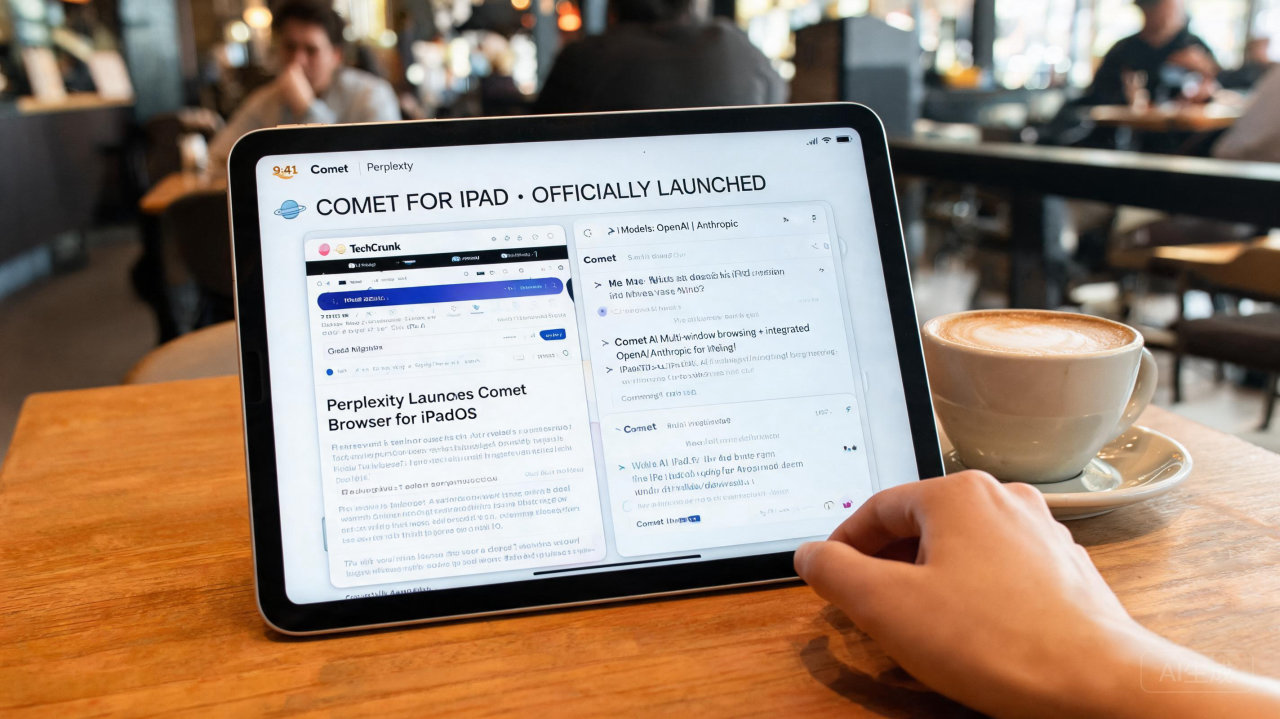 AI 浏览器 Comet 正式上线 iPad，全面支持多任务处理
