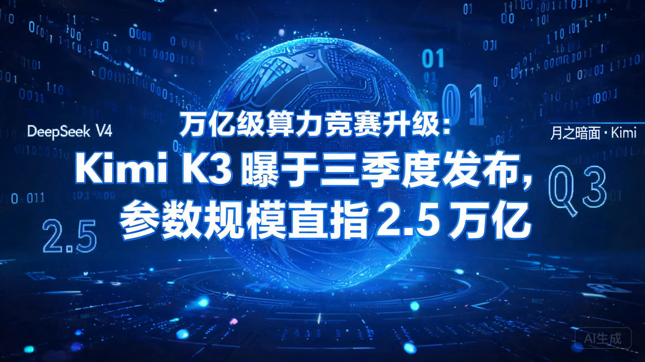 万亿级算力竞赛升级：Kimi K3 曝于三季度发布，参数规…