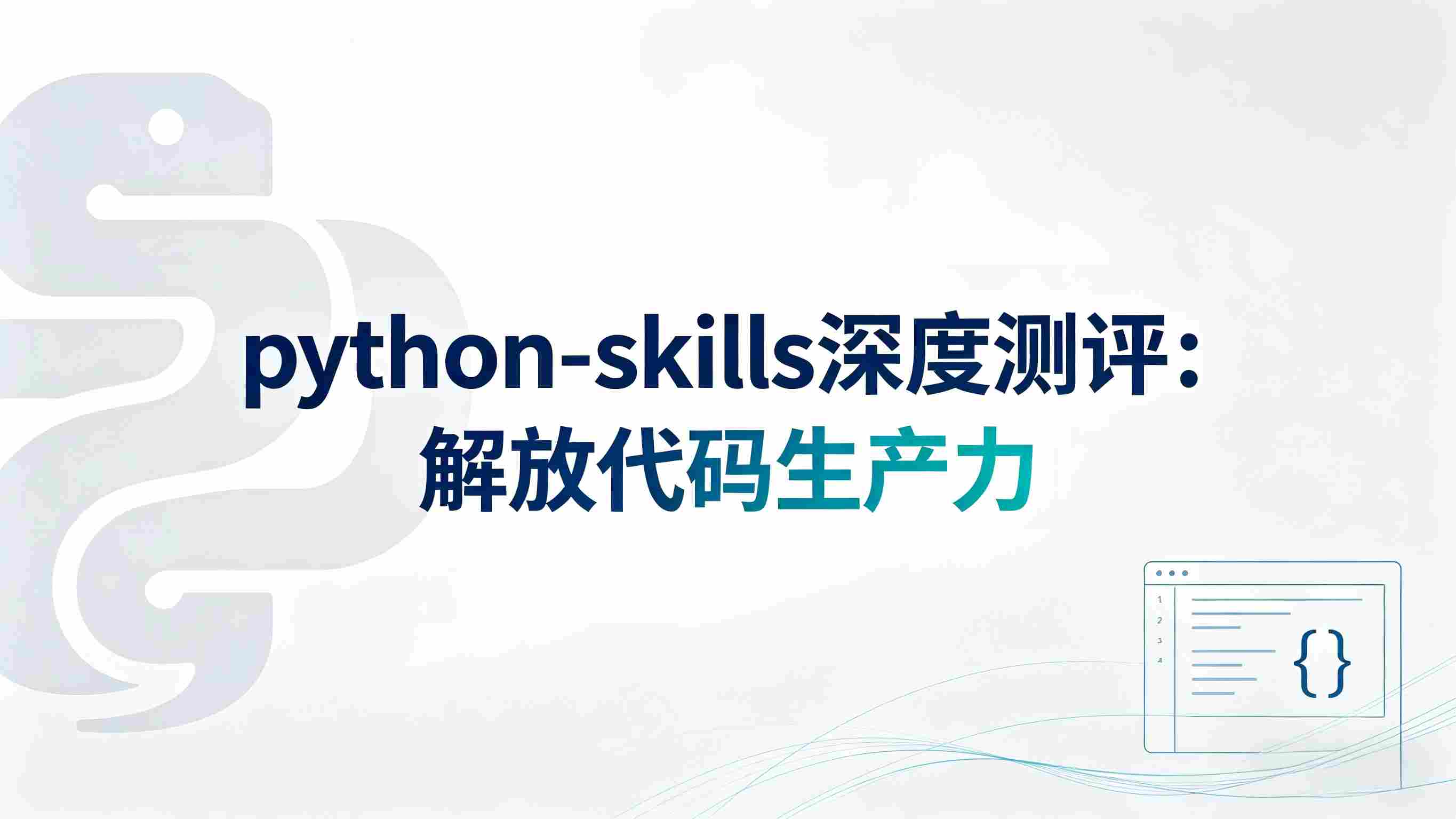 解放代码生产力：Python-skills 全能型开发者助手深度测评