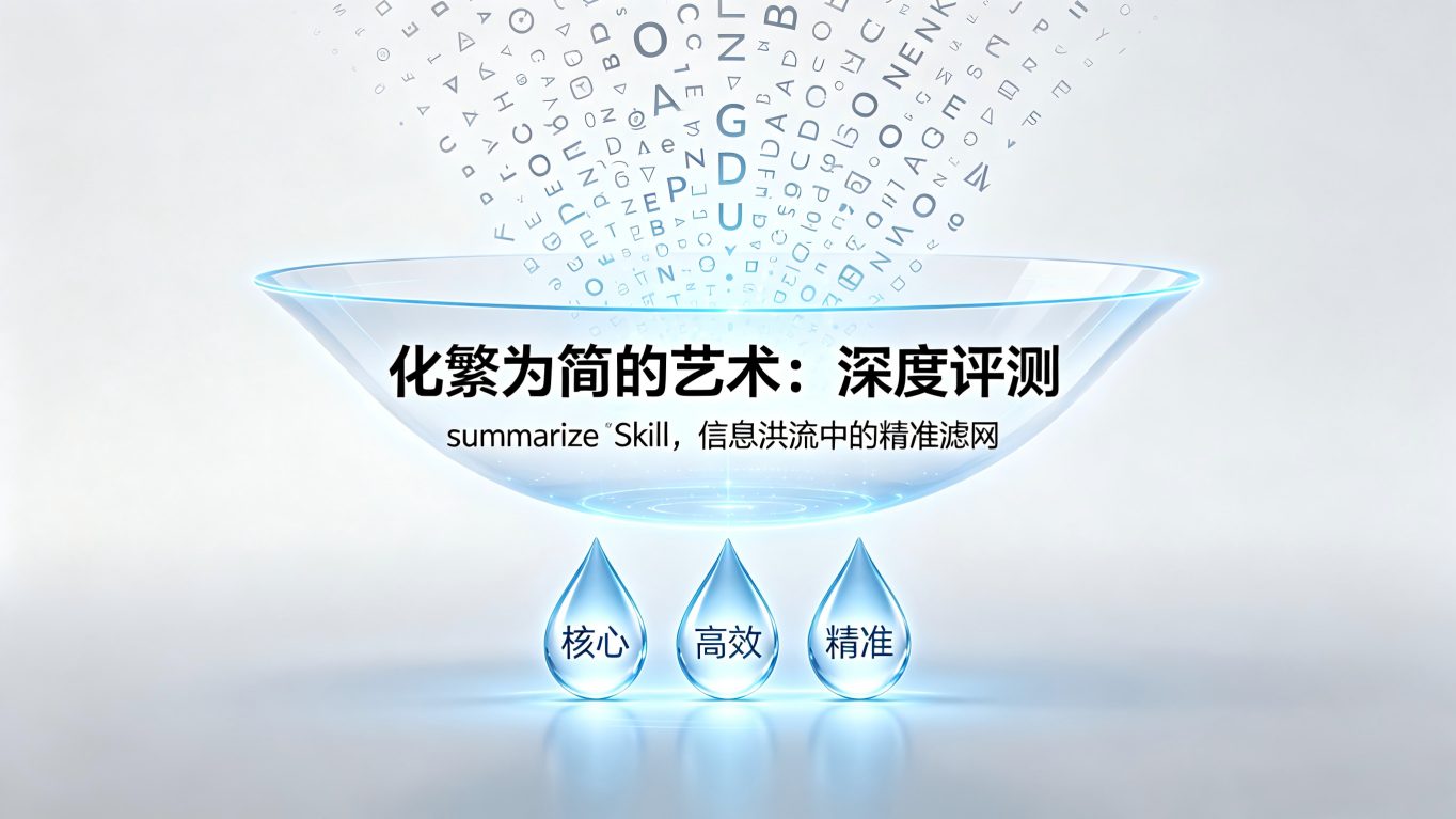 化繁为简的艺术：深度评测“summarize”Skill，信息洪流中的精准滤网