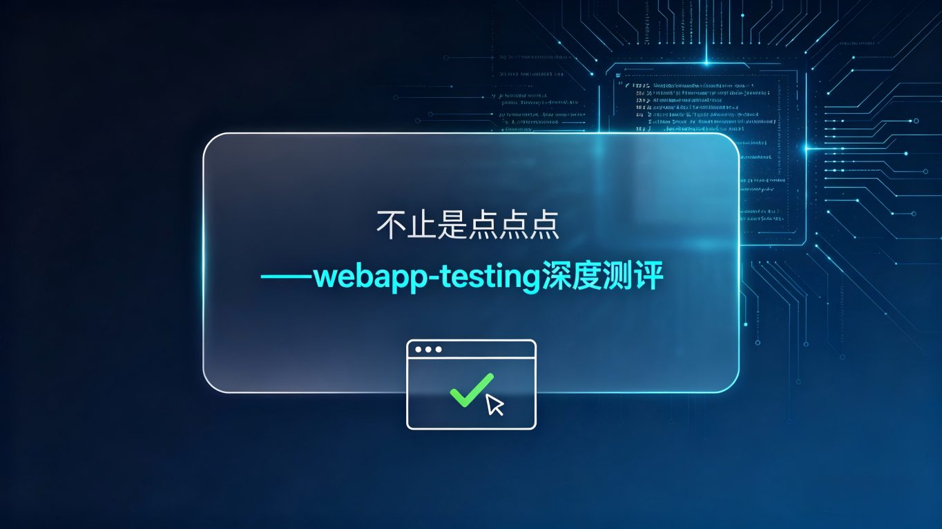不止是“点点点”，深度揭秘 webapp-testing 技能如何重塑你的Web自动化测试流