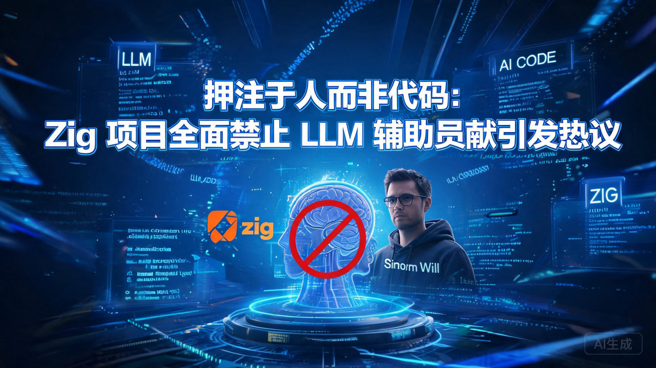 押注于人而非代码：Zig 项目全面禁止 LLM 辅助贡献引…