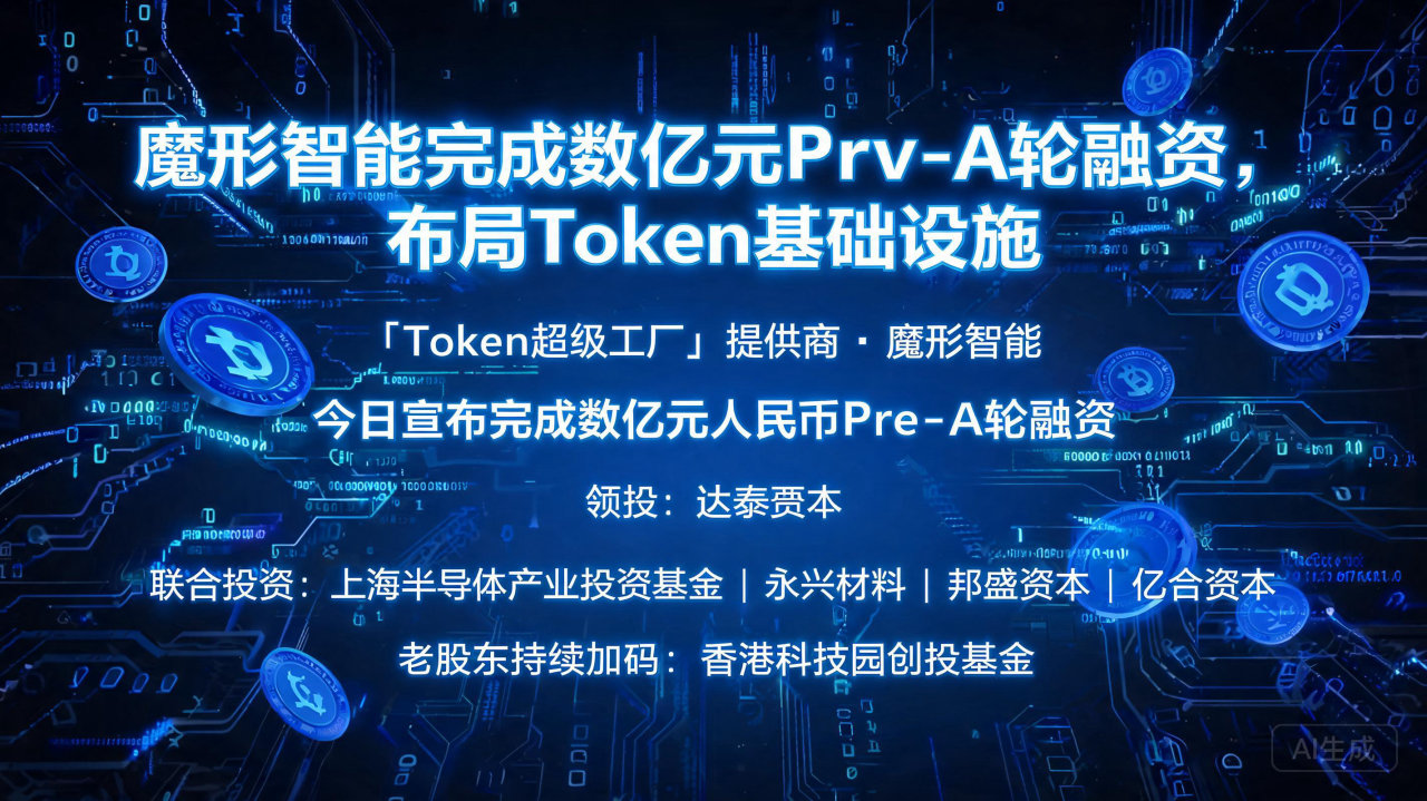 魔形智能完成数亿元Pre-A轮融资，布局Token基础设施