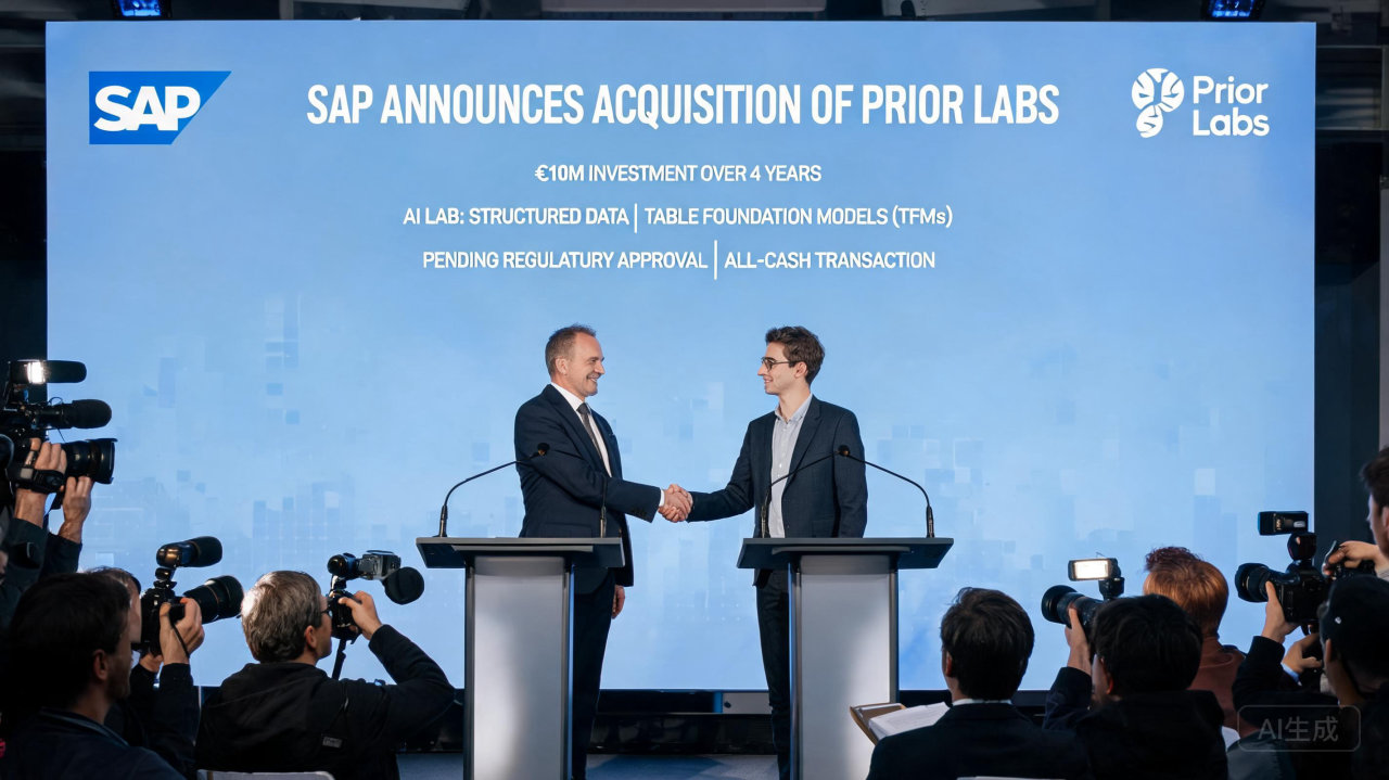 ​SAP 11.6 亿美元收购德国 AI 实验室 Prior Labs，布局企业 AI 新战场
