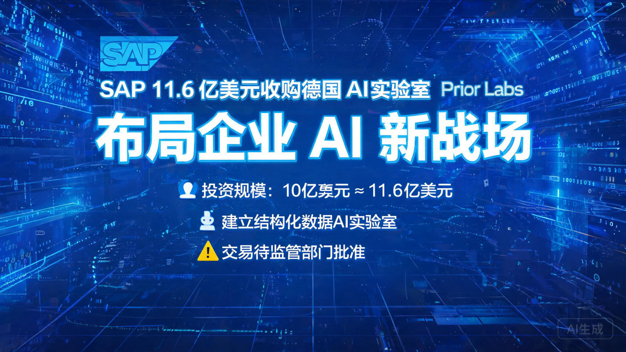 ​SAP 11.6 亿美元收购德国 AI 实验室 Prio…