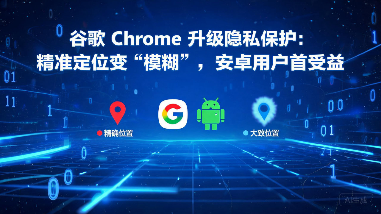 谷歌 Chrome 升级隐私保护：精准定位变“模糊”，安卓…