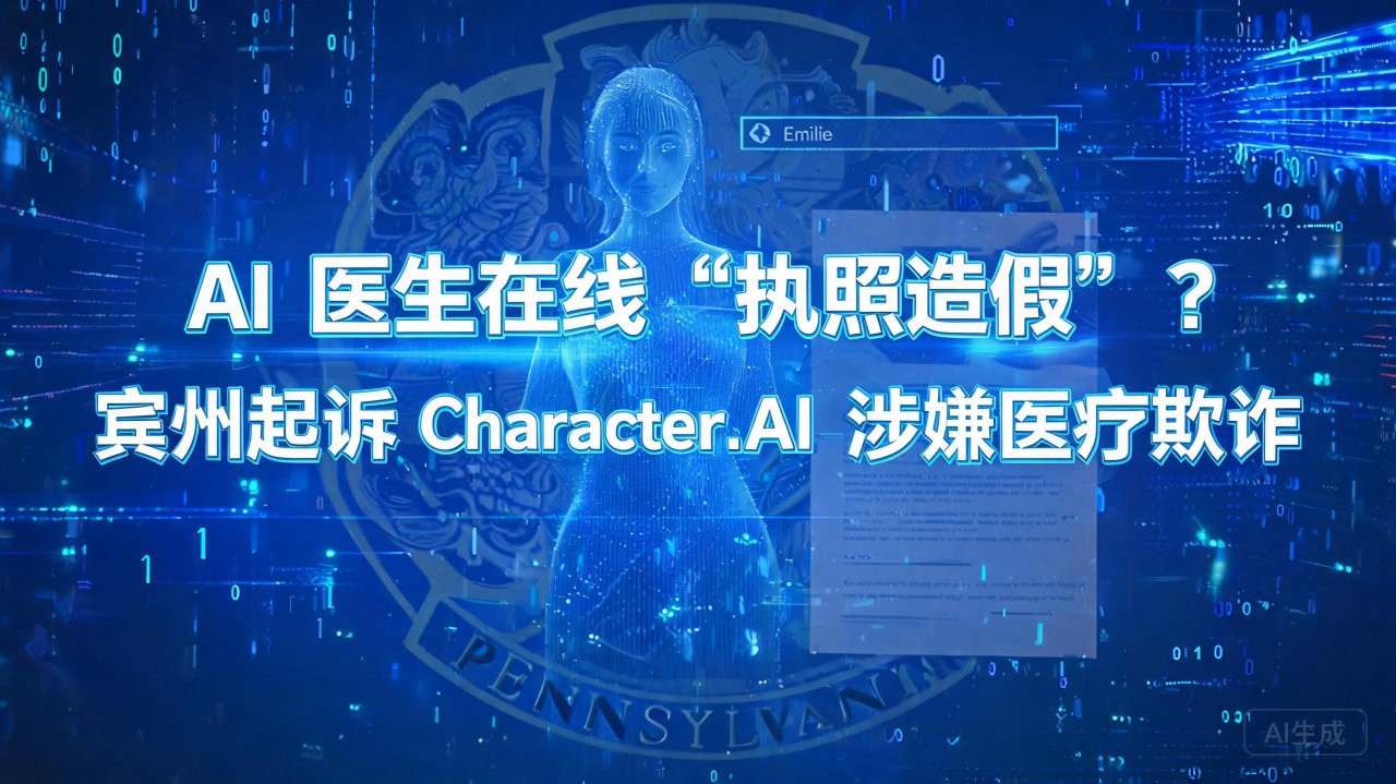 AI 医生在线“执照造假”？宾州起诉 Character.…