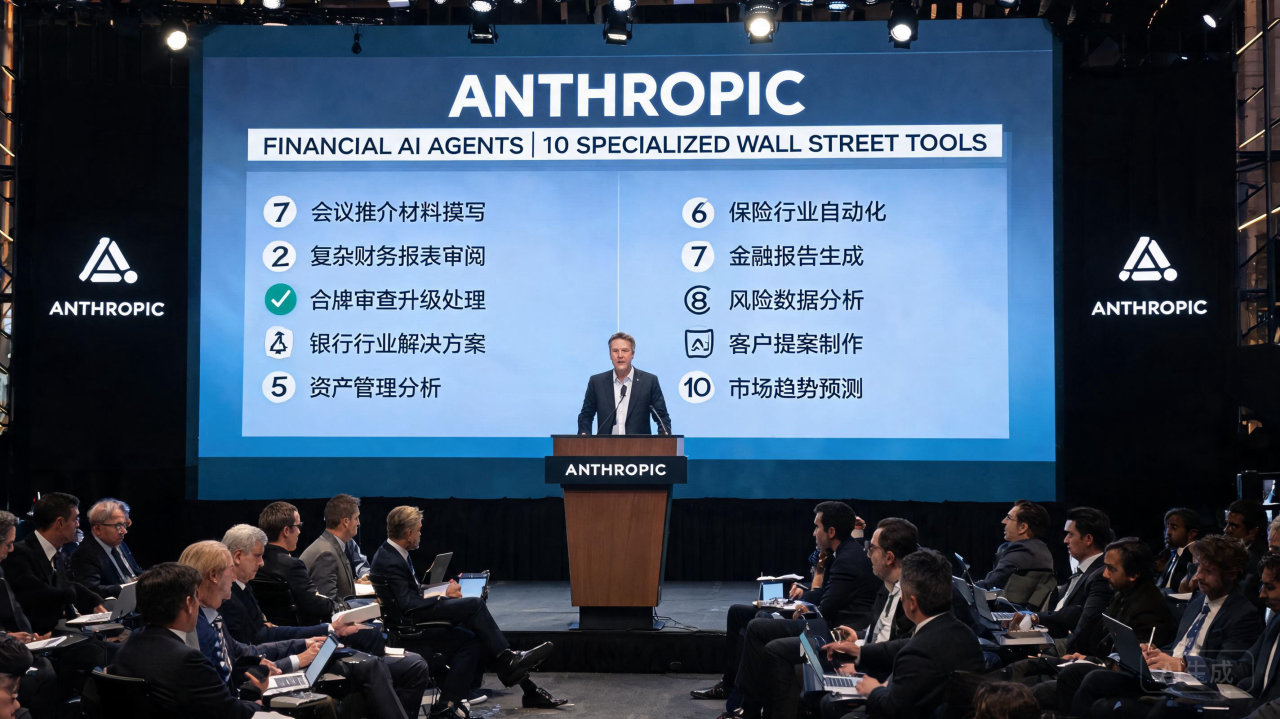 Anthropic 突袭华尔街：10 款金融 AI 智能体上线，精准替代报表审核
