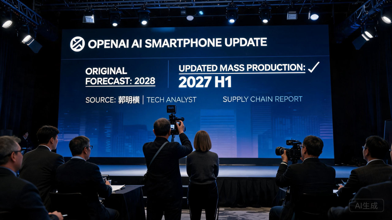 OpenAI 硬件野心提速：智能体手机最快明年量产，目标出货 3000 万部
