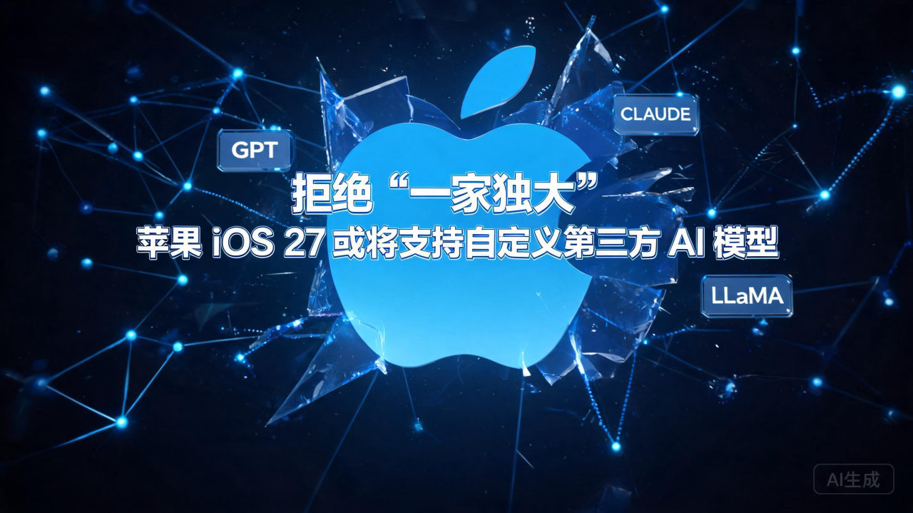 拒绝“一家独大”，苹果 iOS 27 或将支持自定义第三方…