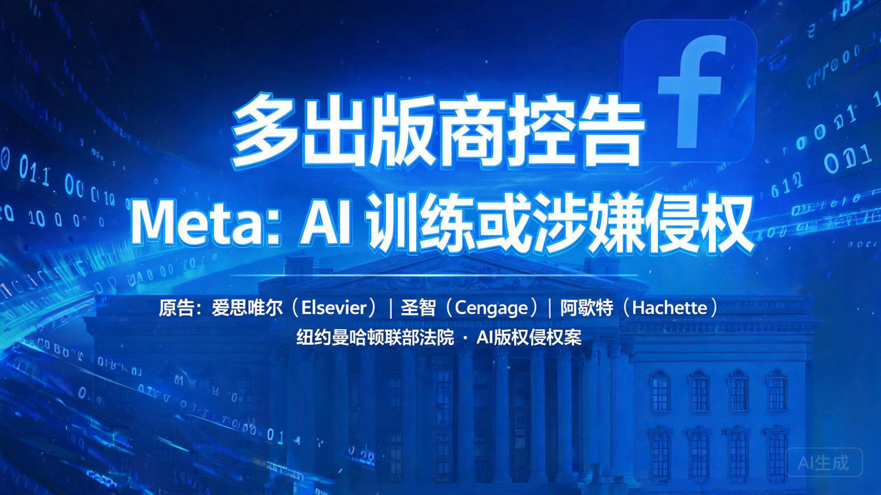 ​多出版商控告 Meta：AI 训练或涉嫌侵权