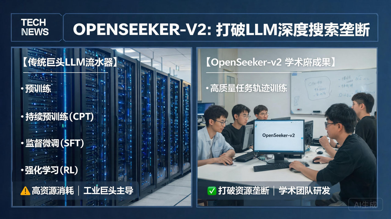 爆火！学术团队仅凭SFT打破大厂垄断，OpenSeeker-v2 登顶搜索智能体榜单
