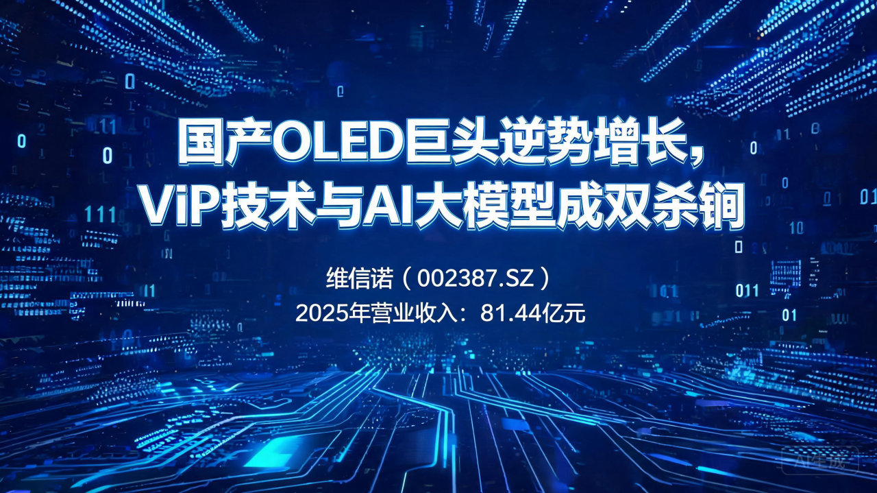 国产OLED巨头逆势增长，ViP技术与AI大模型成双杀锏