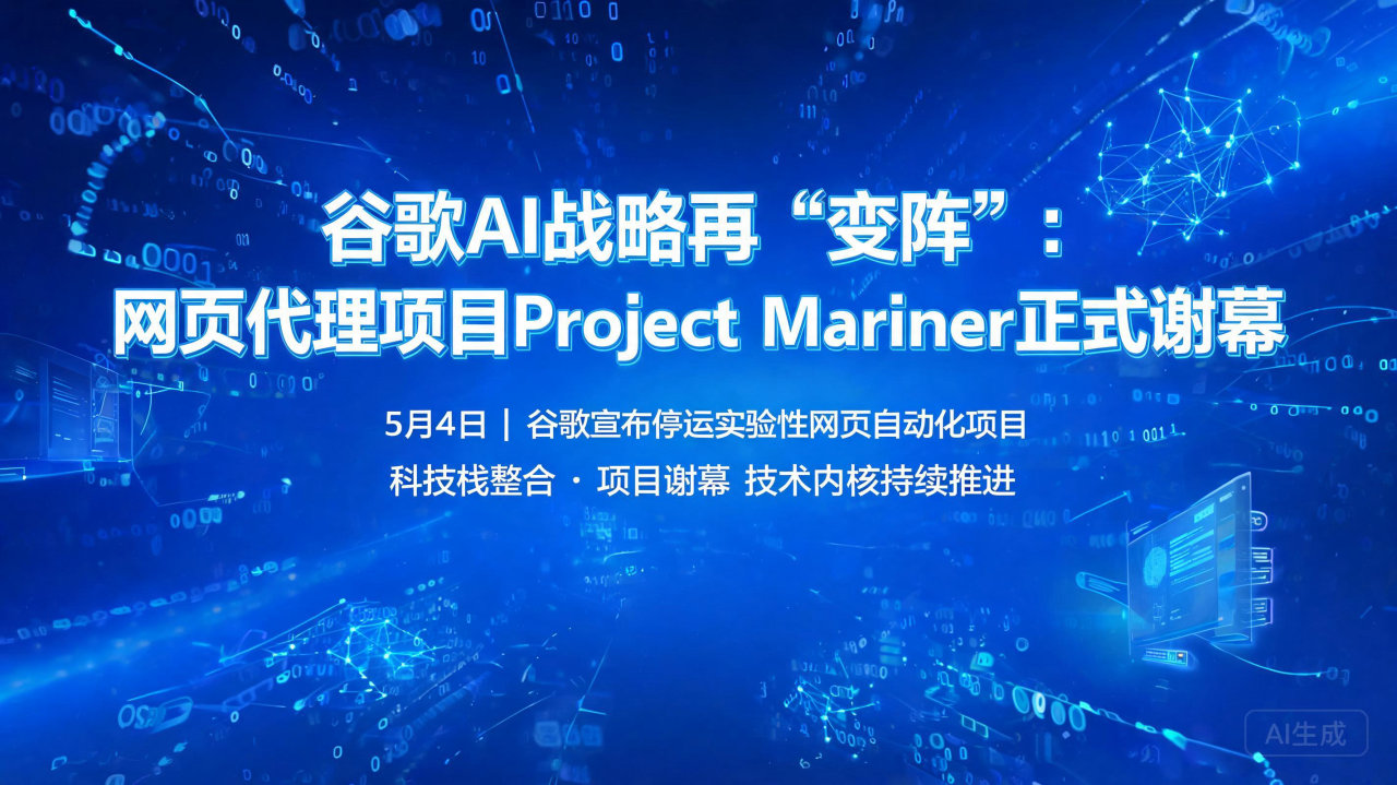 谷歌AI战略再“变阵”：网页代理项目Project Mar…