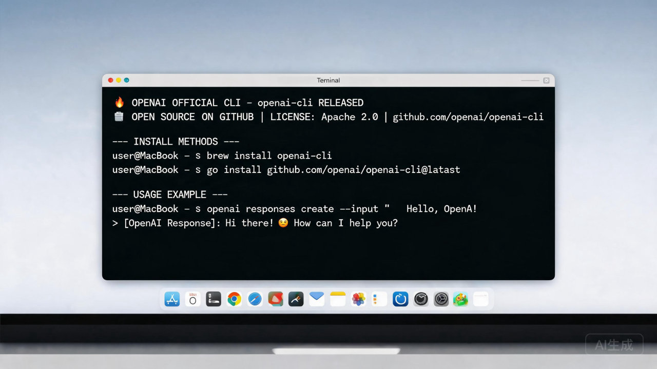 ​OpenAI 官方 CLI 工具 openai-cli 发布：一行命令即刻调用 Responses API 与全套 Agent 工具
