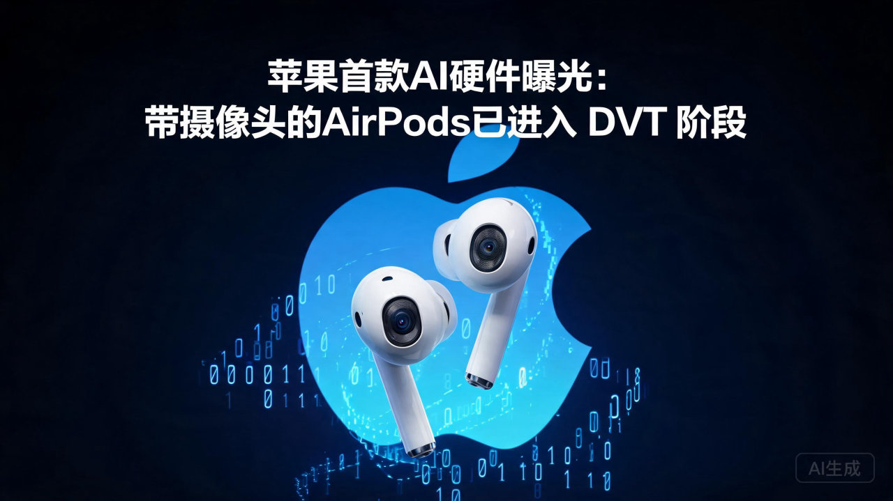 苹果首款AI硬件曝光：带摄像头的AirPods已进入 DV…