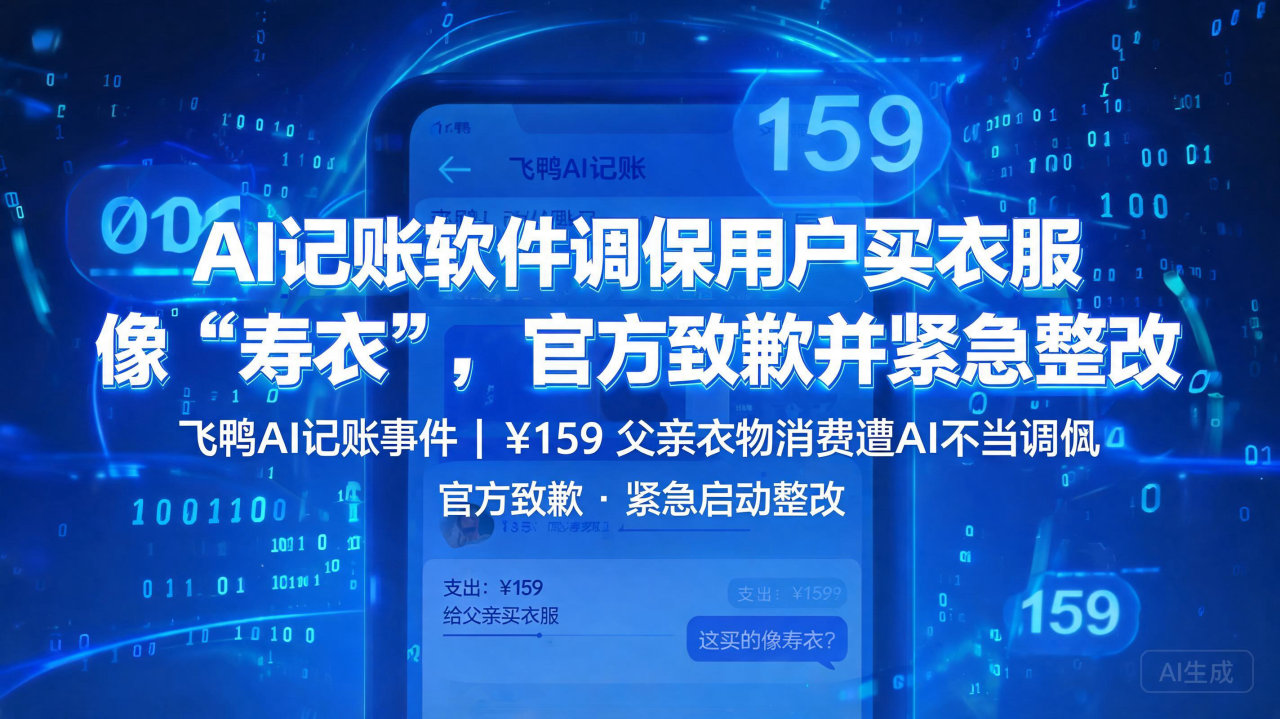 AI记账软件调侃用户买衣服像“寿衣”，官方致歉并紧急整改