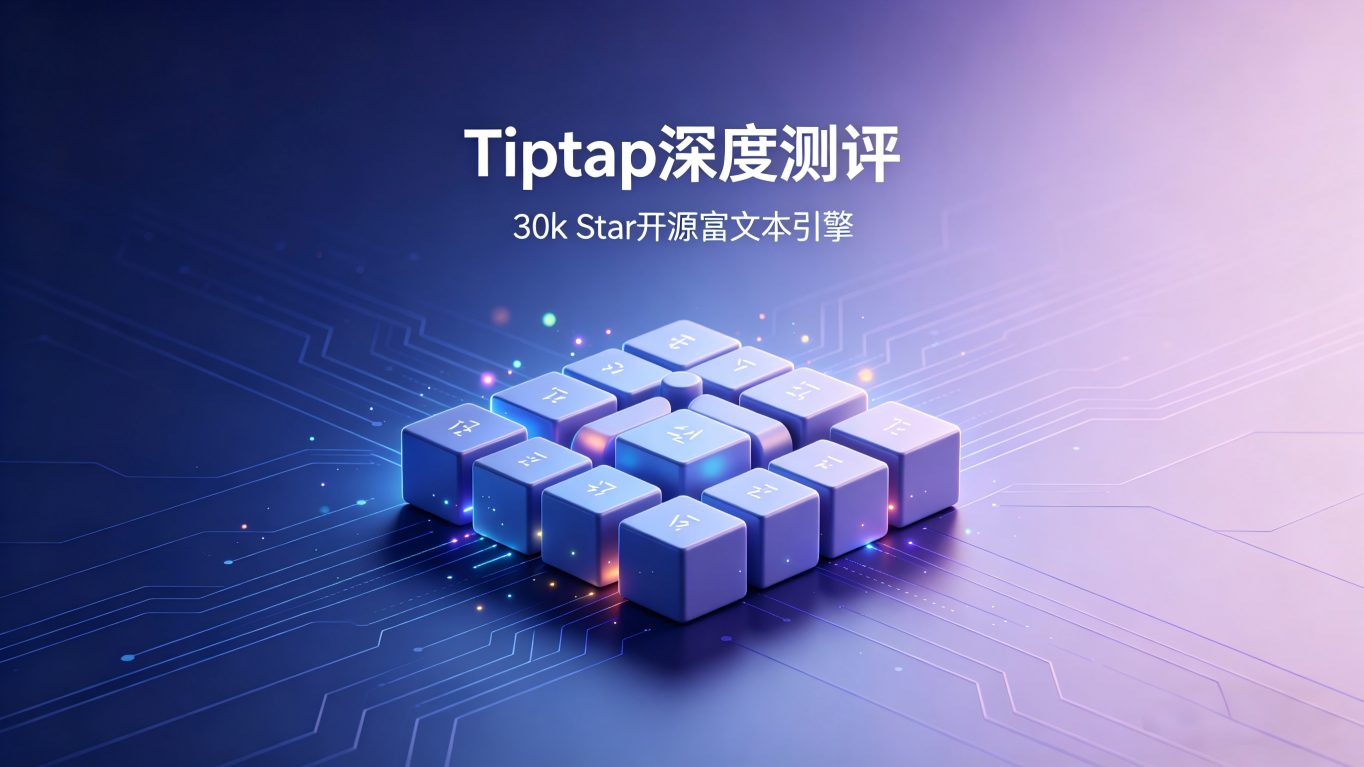 Tiptap 深度测评：30k+ Star 的开源富文本引擎，是“开发者的终极积木”还是“上手劝退神器”？