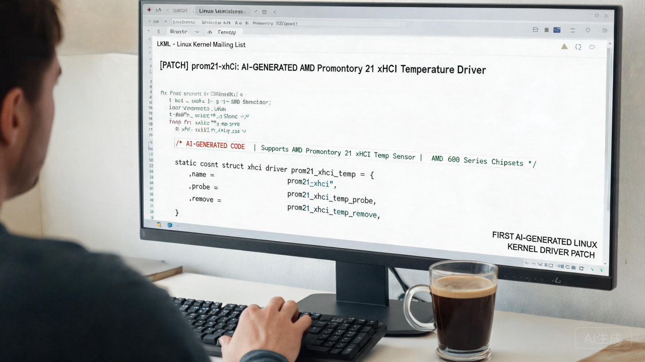 Linux 内核首现 AI 亲笔驱动!AMD 芯片组温度监控迈入“智造”时代