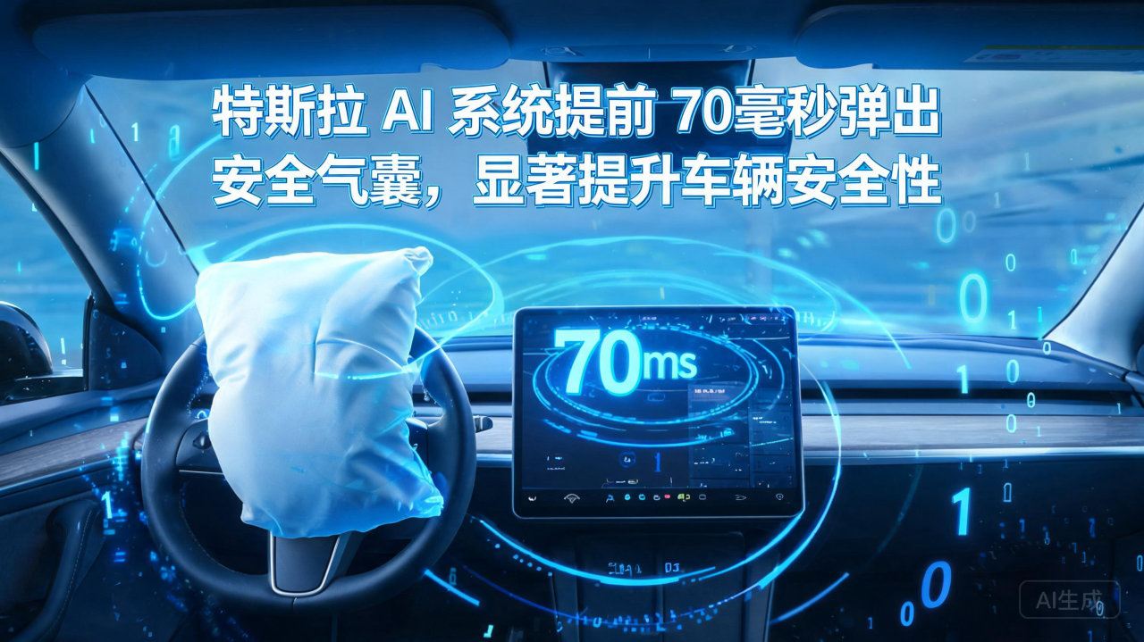 ​特斯拉 AI 系统提前 70 毫秒弹出安全气囊，显著提升…