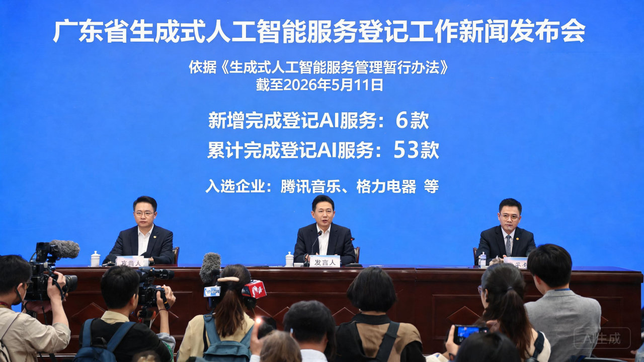 广东省新增 6 款已完成登记生成式人工智能服务，腾讯音乐等企业在列
