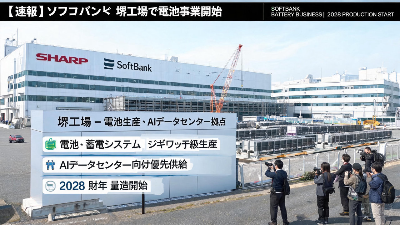 ​软银在日本启动电池业务，助力 AI 数据中心电力需求
