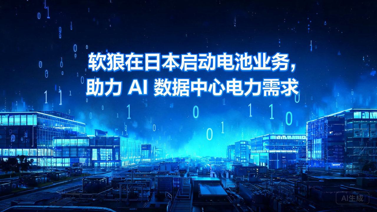 ​软银在日本启动电池业务，助力 AI 数据中心电力需求