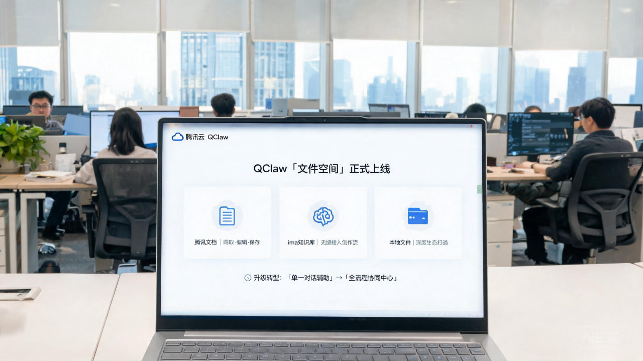 腾讯云QClaw发布“文件空间”:深度打通腾讯文档与ima知识库
