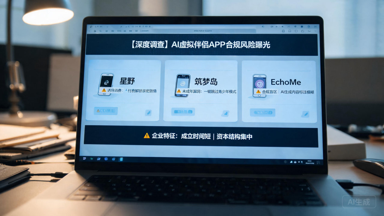 AI社交治理风暴将至:多款虚拟伴侣产品被曝缺乏青少年保护机制
