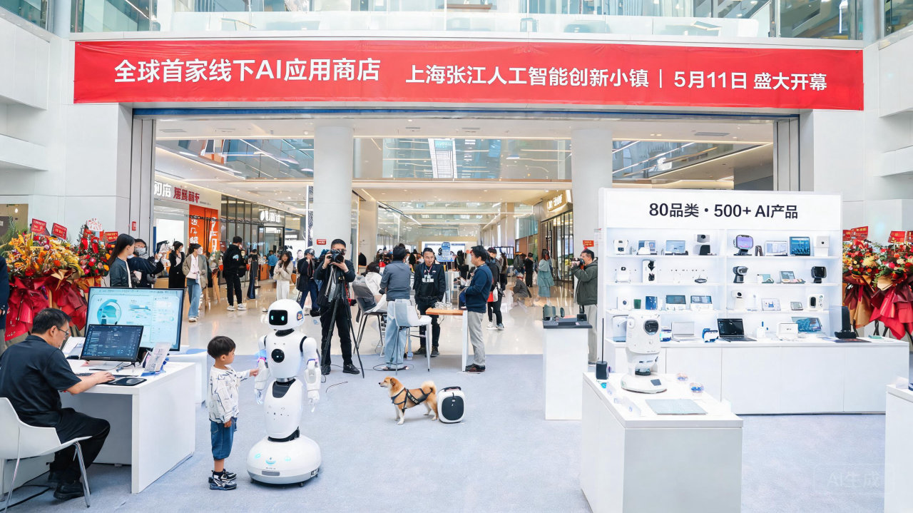 全球首家线下 AI 应用商店在上海开幕，500 款前沿科技产品震撼亮相
