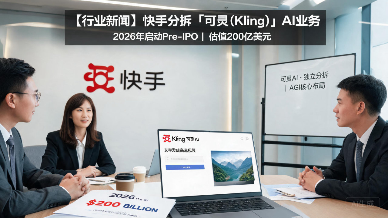 快手拟分拆可灵AI独立融资，估值达200亿美元剑指明年IPO
