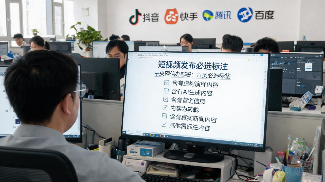 网信办发布短视频标注新规:AI生成及虚构内容列入必选标签
