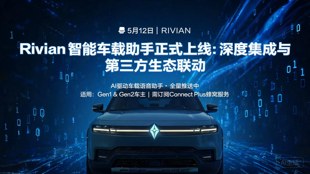Rivian 智能车载助手正式上线:深度集成与第三方生态联…