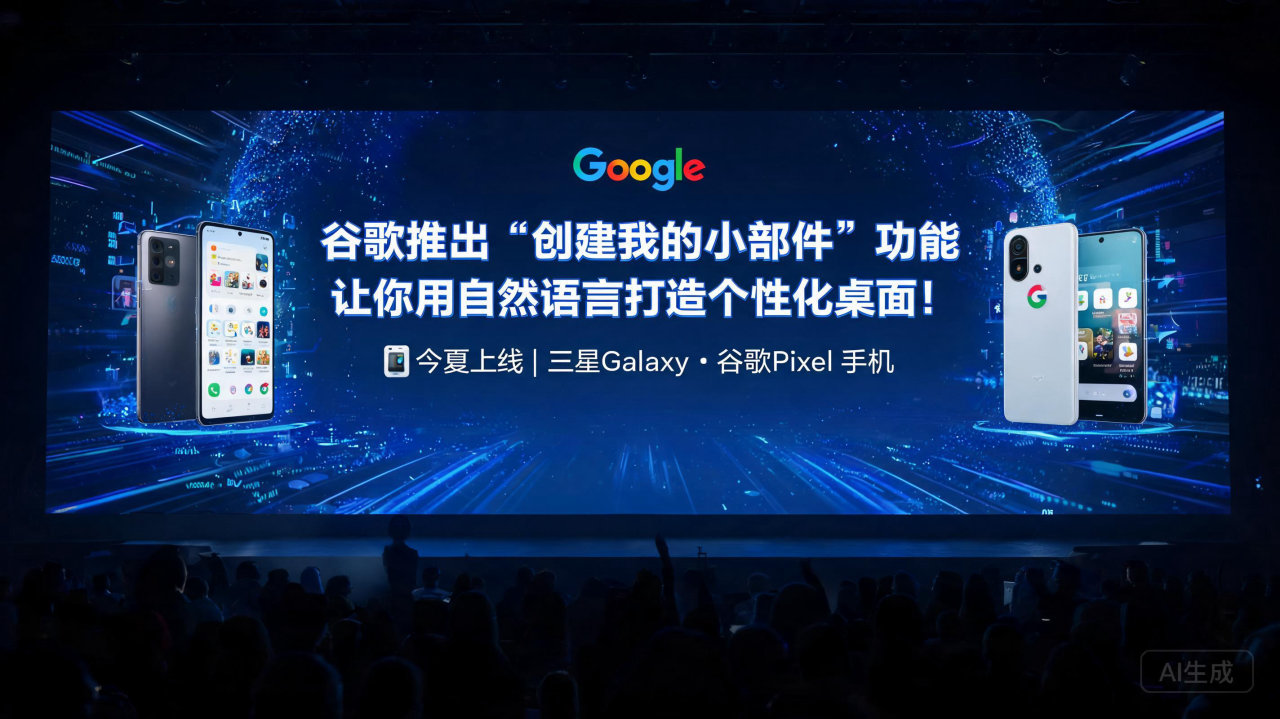 谷歌推出 “创建我的小部件” 功能，让你用自然语言打造个性…