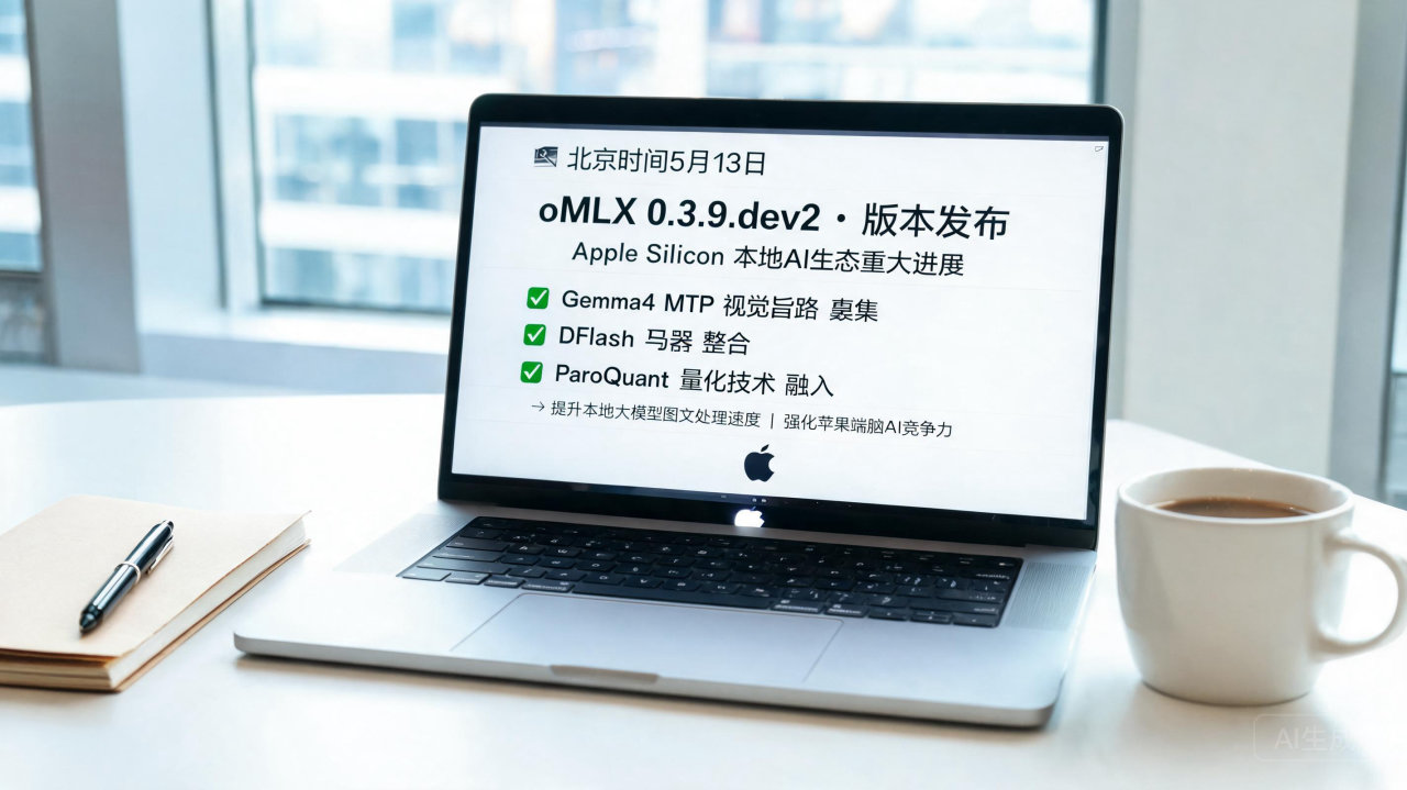 苹果本地 AI 强势逆袭!oMLX 0.3.9 重磅更新:Gemma 4 视觉加速 + 一键 Copilot,云端大模型优势被全面拉平