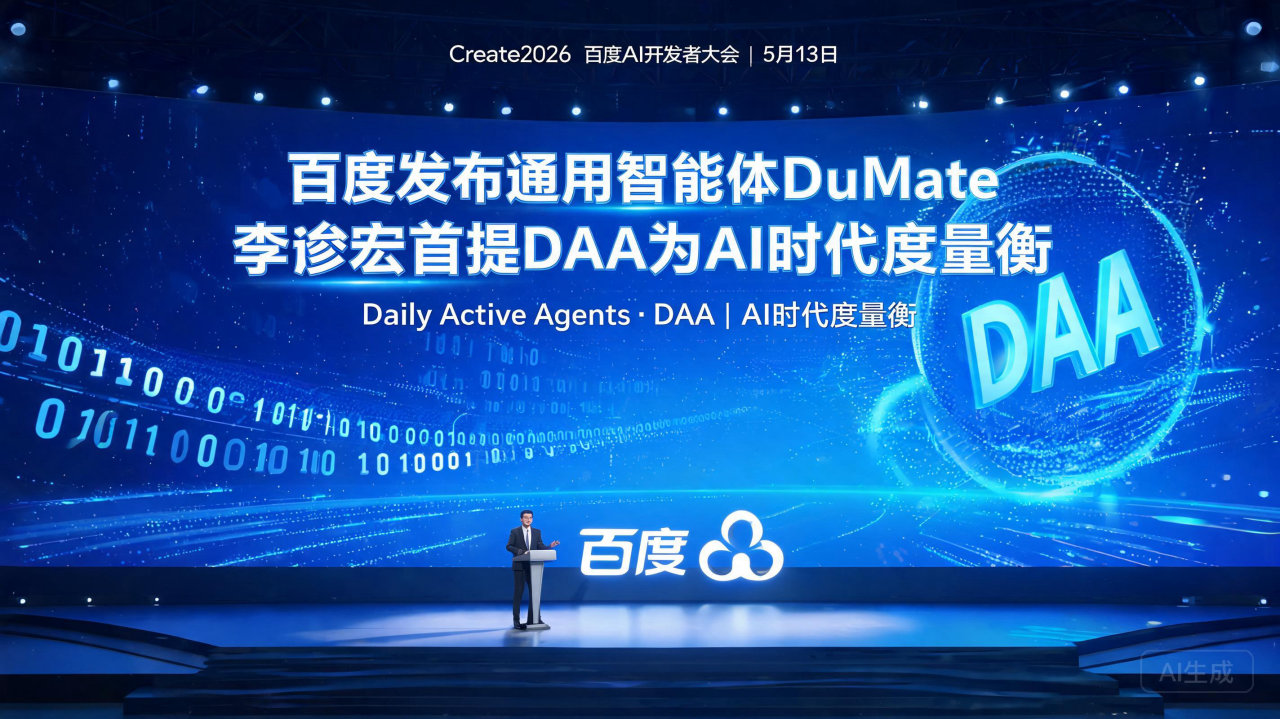 百度发布通用智能体DuMate 李彦宏首提DAA为AI时代…