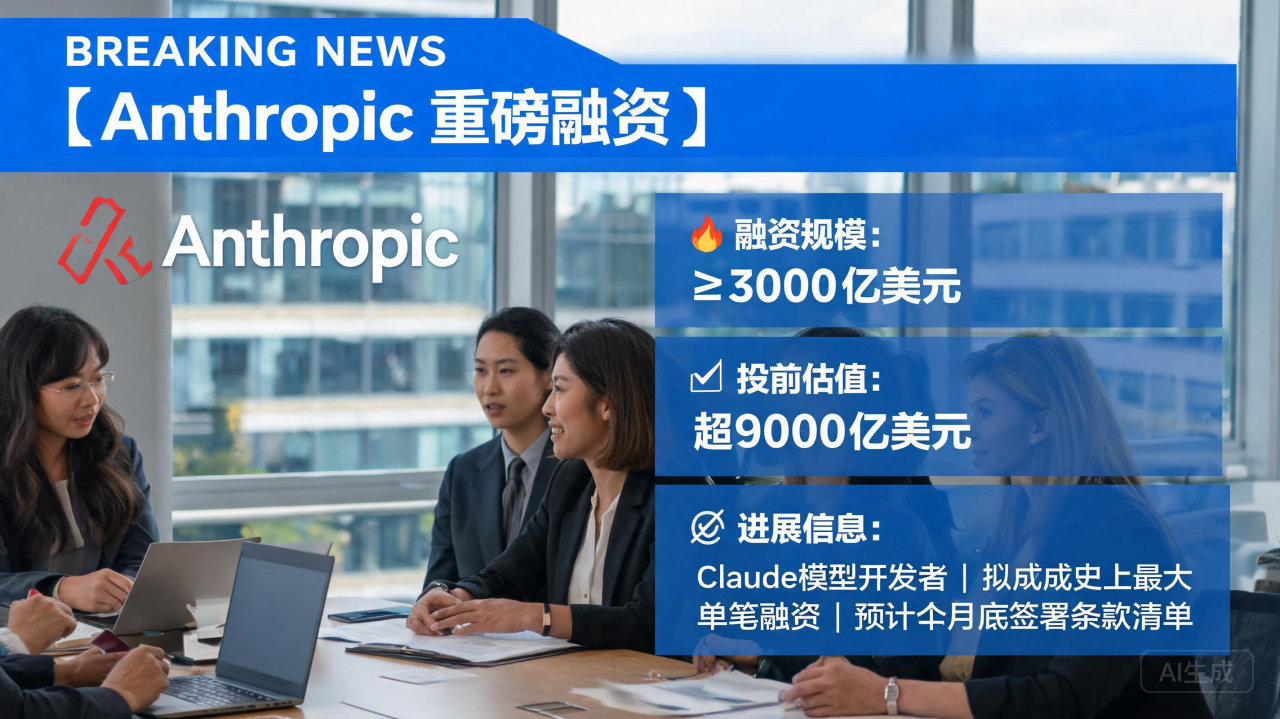 估值超 9000 亿美元:Anthropic 拟融资 300 亿挑战 OpenAI