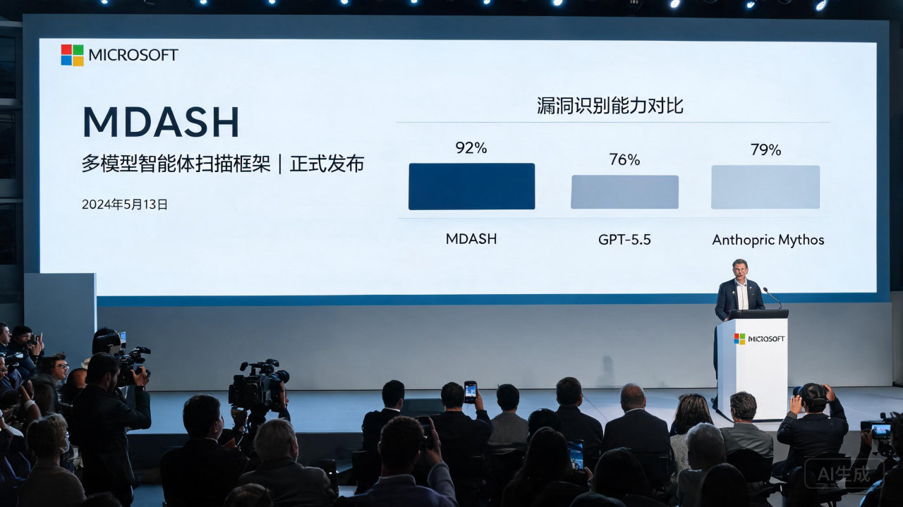 微软 MDASH 安全系统一举超越 GPT-5.5，挑战漏洞扫描新高度！
