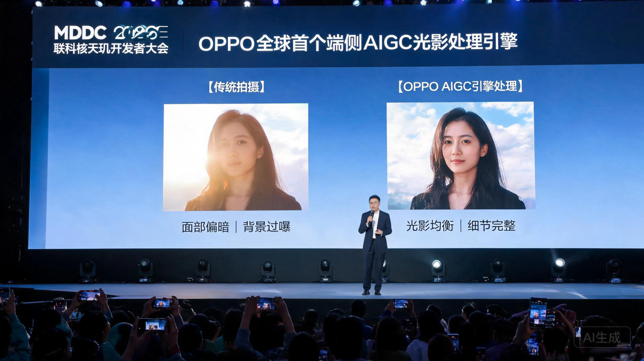 不必联网！OPPO 发布全球首个手机端 AI 调色引擎，让你的照片焕然一新！

