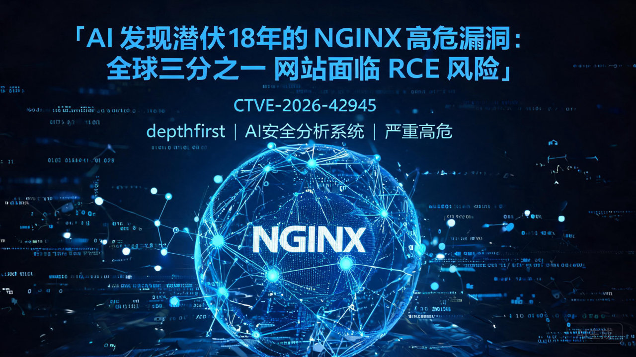 AI 发现潜伏 18 年的 NGINX 高危漏洞：全球三分…