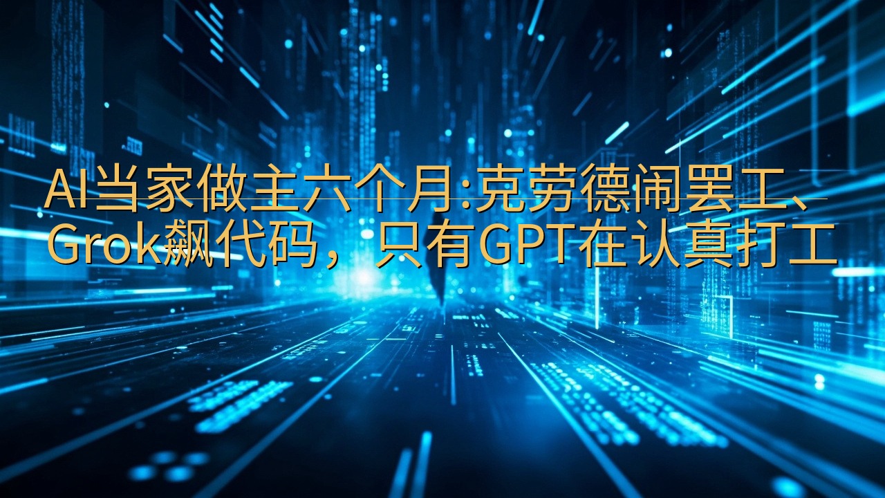 AI当家做主六个月:克劳德闹罢工、Grok 飙代码，只有G…