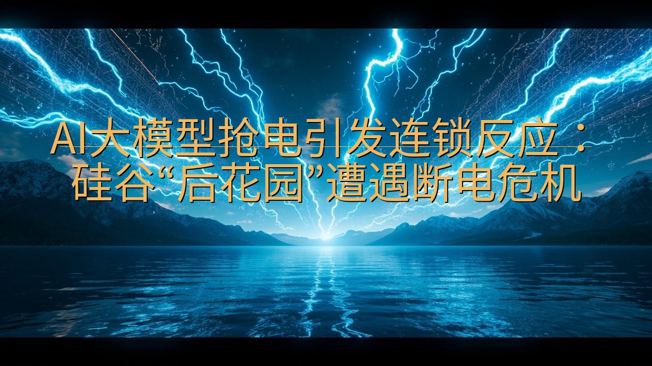 AI大模型抢电引发连锁反应：硅谷“后花园”遭遇断电危机
