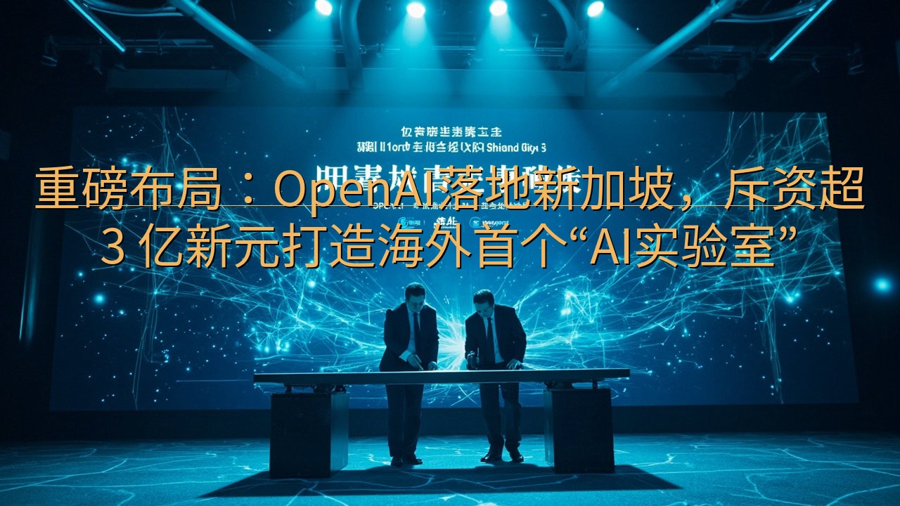 重磅布局：OpenAI落地新加坡，斥资超 3 亿新元打造海…