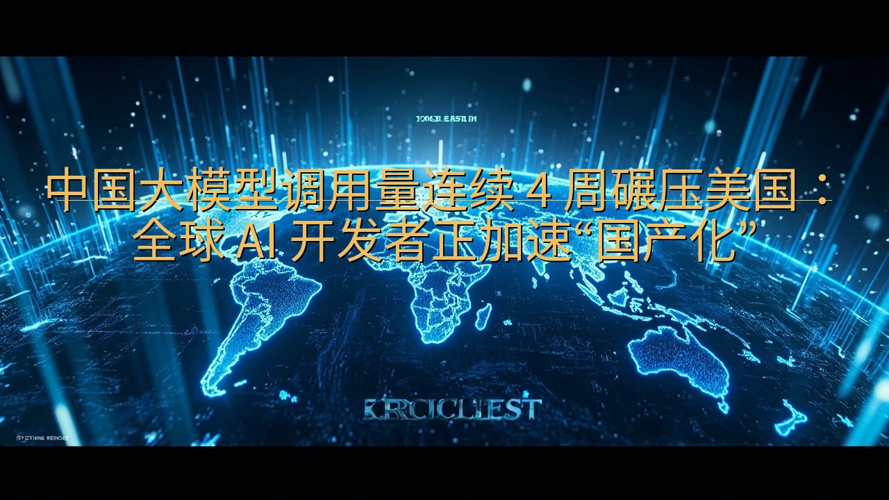 中国大模型调用量连续 4 周碾压美国：全球 AI 开发者正…