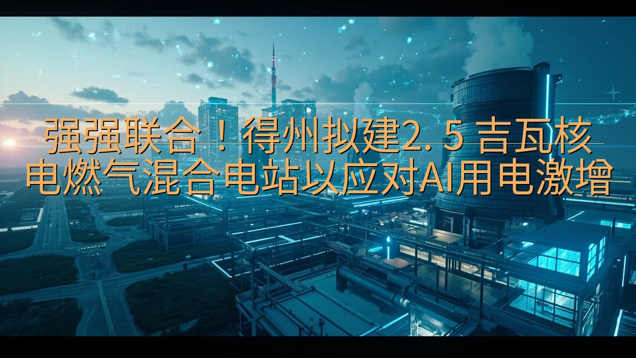 强强联合！得州拟建2. 5 吉瓦核电燃气混合电站以应对AI…
