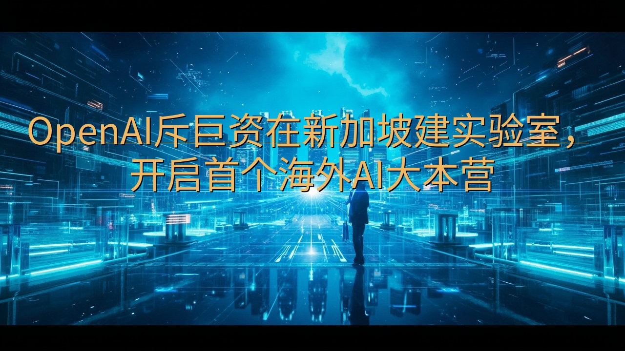 OpenAI斥巨资在新加坡建实验室，开启首个海外AI大本营