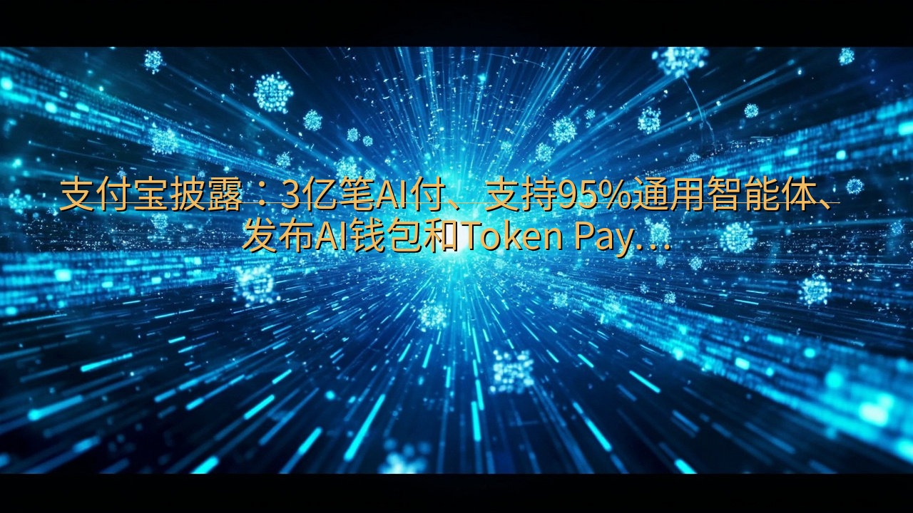 支付宝披露：3亿笔AI付、支持95%通用智能体、发布AI钱…