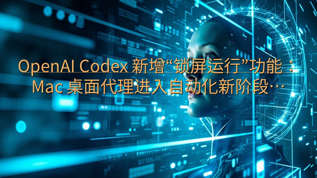 OpenAI Codex 新增“锁屏运行”功能：Mac 桌…