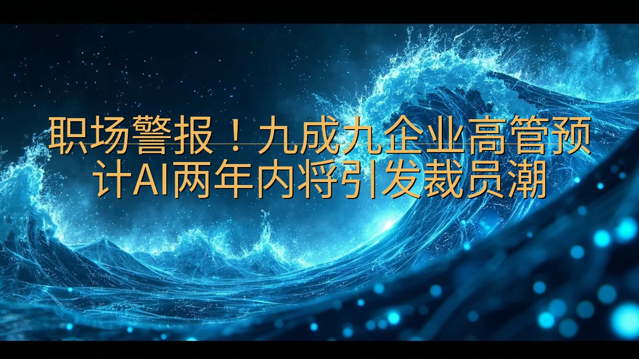 职场警报！九成九企业高管预计AI两年内将引发裁员潮